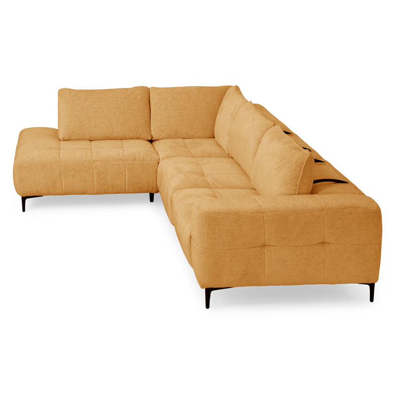 KARSTON Colțar cu șezlong stânga/dreapta, recliner electric, stofă