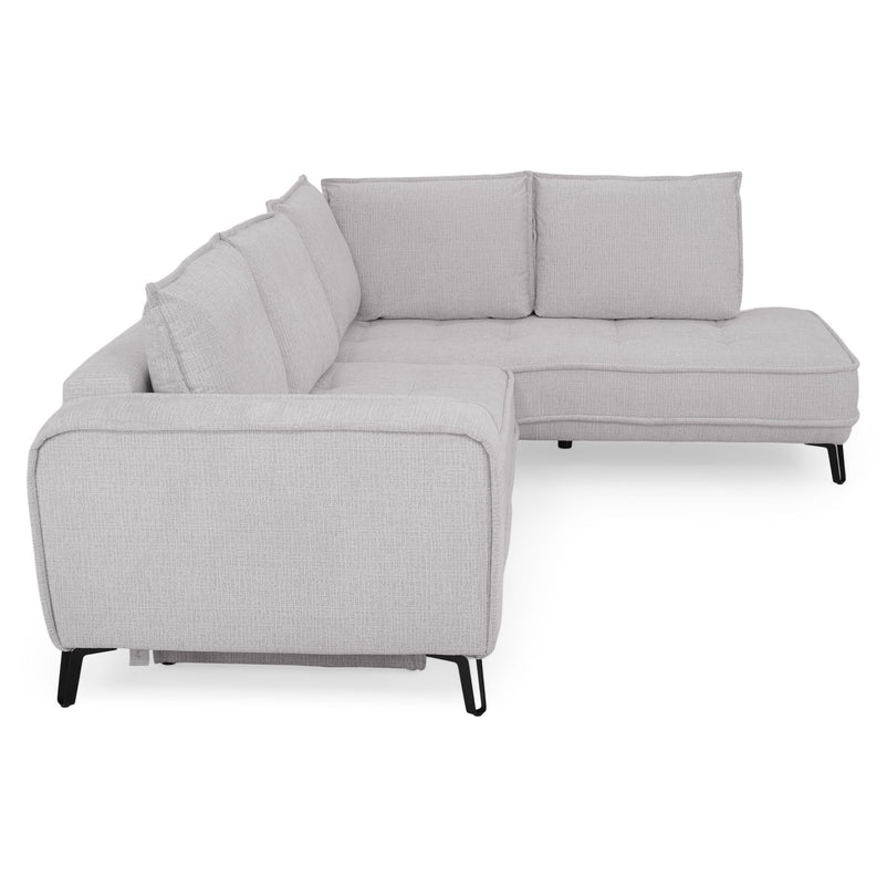 CHOLET Colțar extensibil, șezlong stânga/dreapta, ladă depozitare, stofă