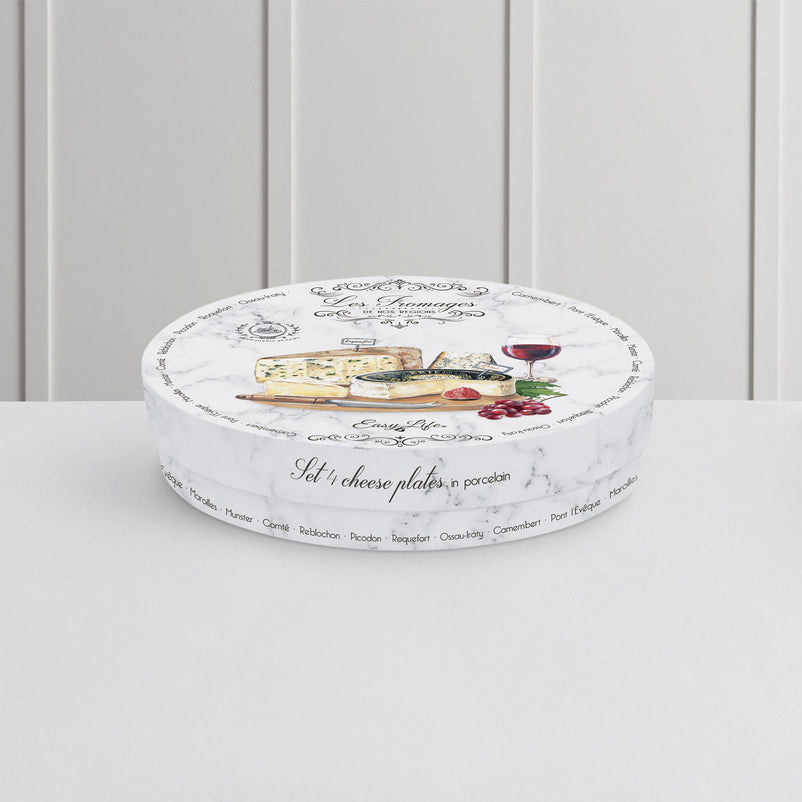 LES FROMAGES Set 4 farfurii, porțelan, D.19cm