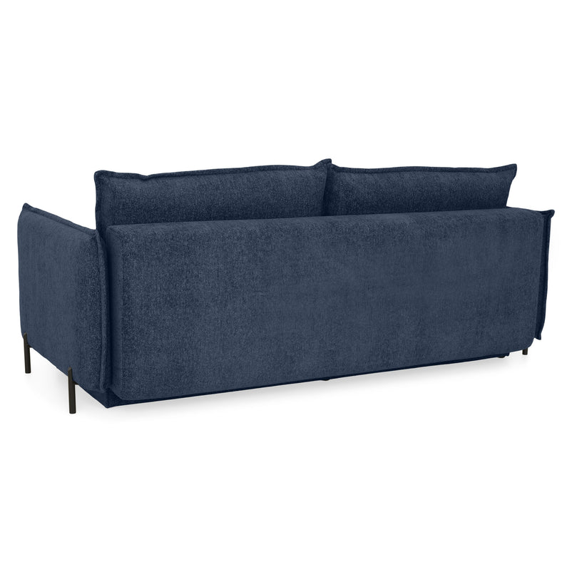 MOODY Canapea extensibilă, 3 locuri, ladă depozitare, stofă