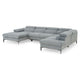 LAUREN Colțar extensibil, șezlong stânga/dreapta, mecanism tetiere, stofă