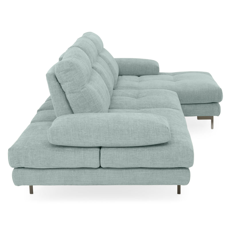 MISTERY Colțar șezlong stânga/dreapta cu mecanism manual spătar și brațe, stofă