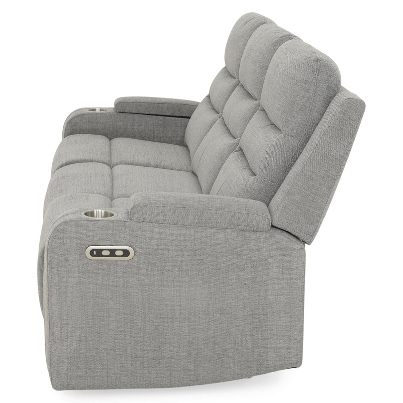 PARKER Canapea 3 locuri cu 2 reclinere electrice, stofă