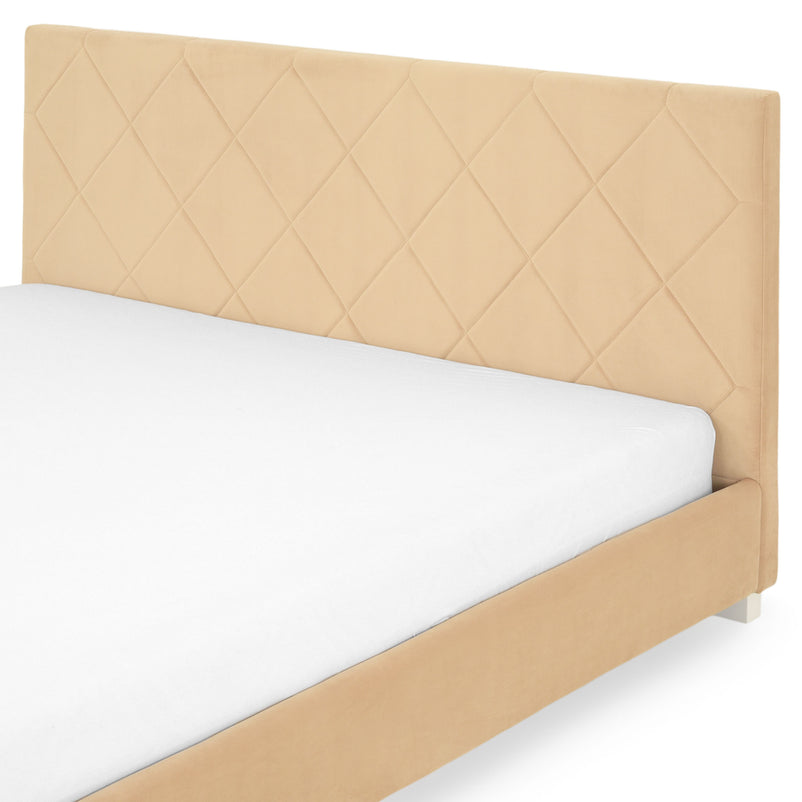 KRONIA Pat tapițat, 160x200cm, somieră inclusă