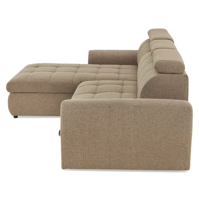 ELLA Colțar extensibil, șezlong interschimbil, ladă inclusă