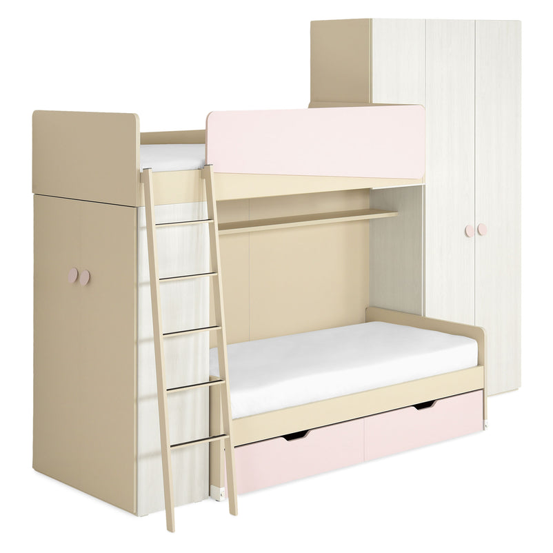 METROPOLIS KIDS Ansamblu cameră copii, dulapuri și 2 paturi suprapuse