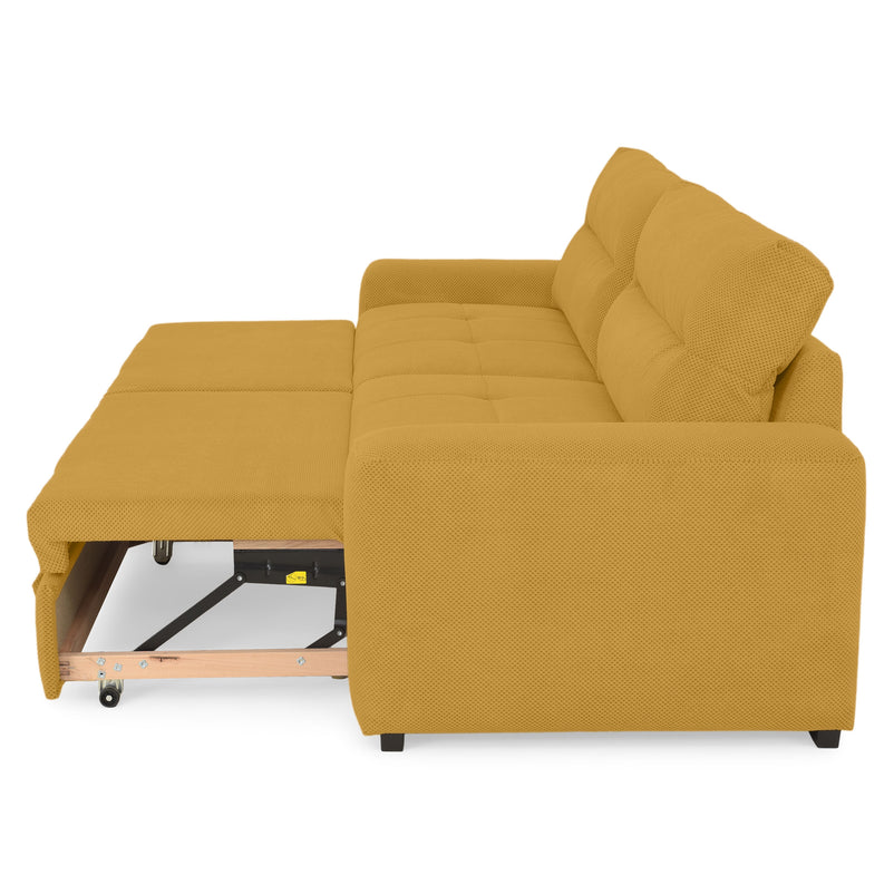 WIDE Canapea extensibilă, 4 locuri, stofă