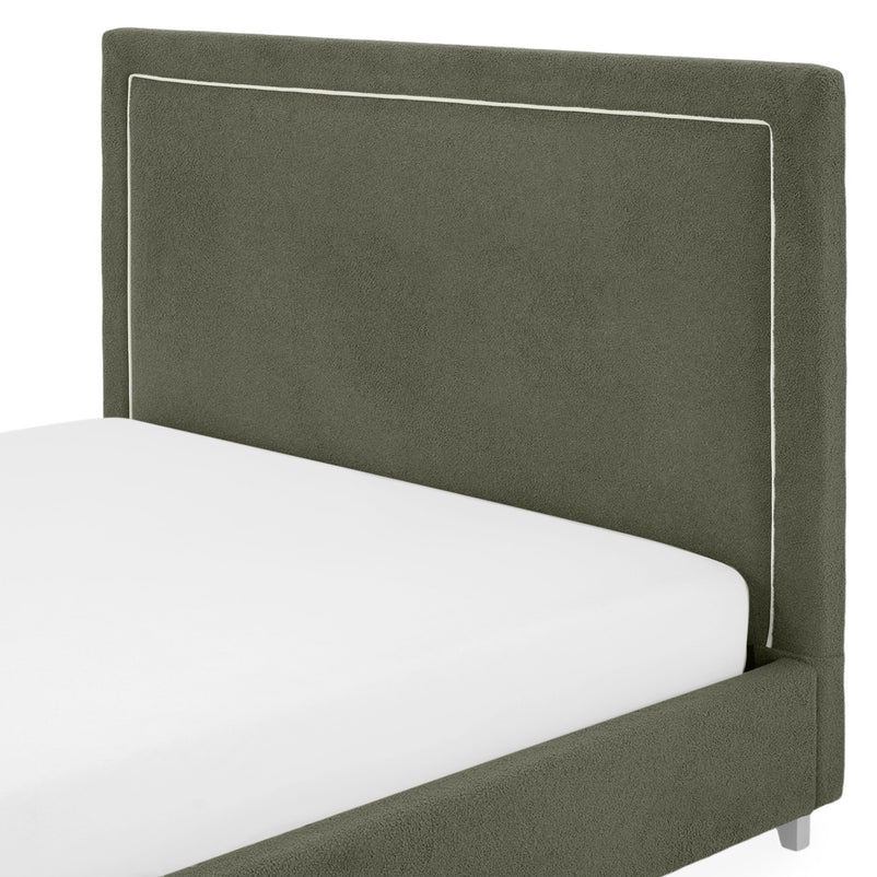 KOLLE Pat tapițat, 160x200cm, somieră și ladă depozitare incluse