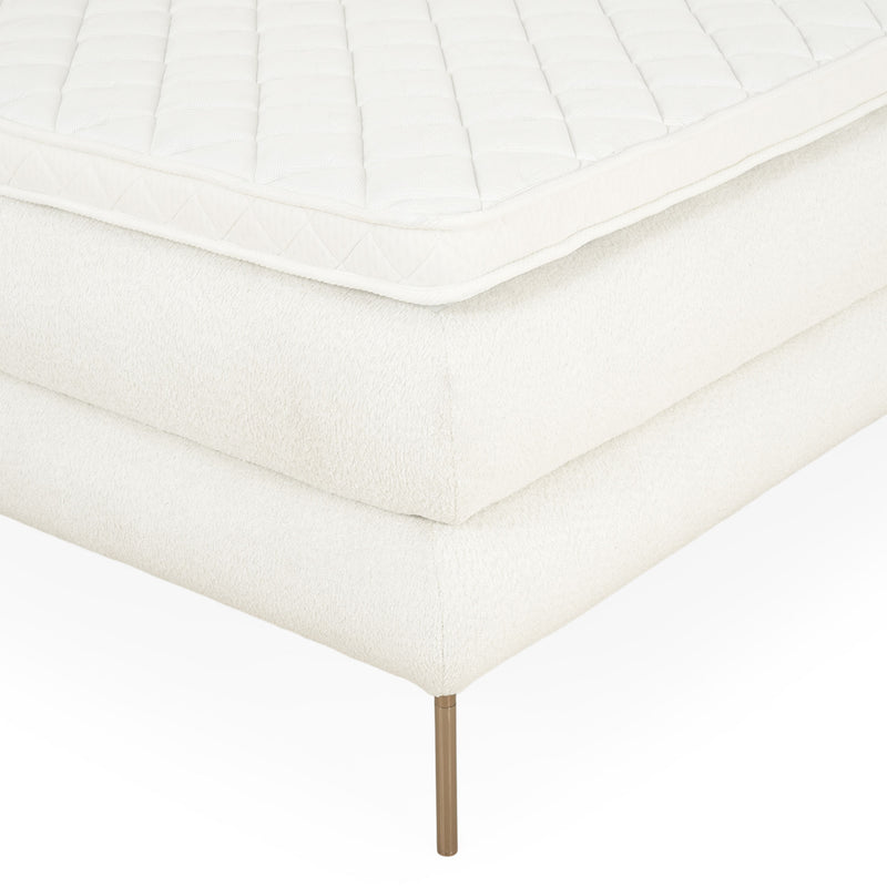 THAISA Pat tapițat 160x200cm cu saltea si topper incluse