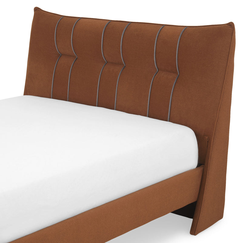 LARWIN Pat tapițat, 140x200cm, somieră inclusă