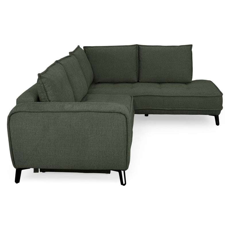 CHOLET Colțar extensibil, șezlong stânga/dreapta, ladă depozitare, stofă