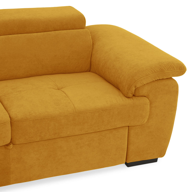 DENISE Canapea extensibilă, șezlong stânga/dreapta, stofă