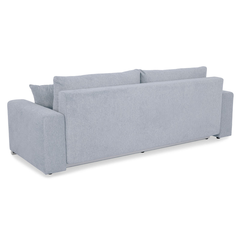 ANTONY Canapea extensibilă, 3 locuri, ladă depozitare, stofă