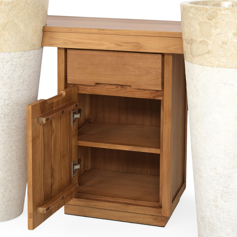 INTEGRALE Set mobilier baie, masă lavoar, top și 2 lavoare