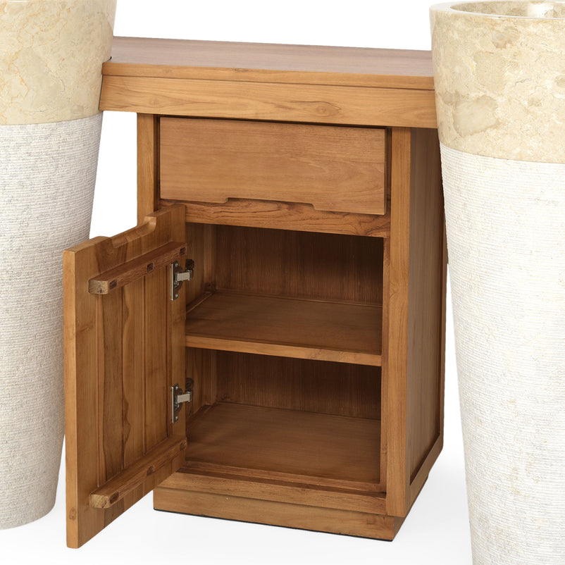 INTEGRALE Set mobilier baie, masă lavoar, top și 2 lavoare