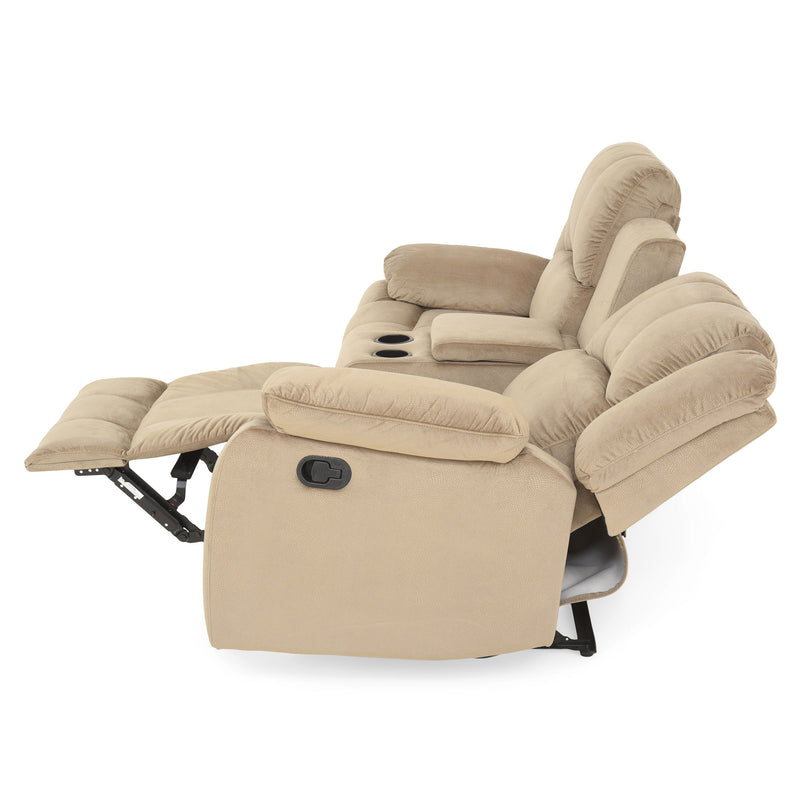 NOLE Canapea 2 reclinere manuale, consolă și sertar