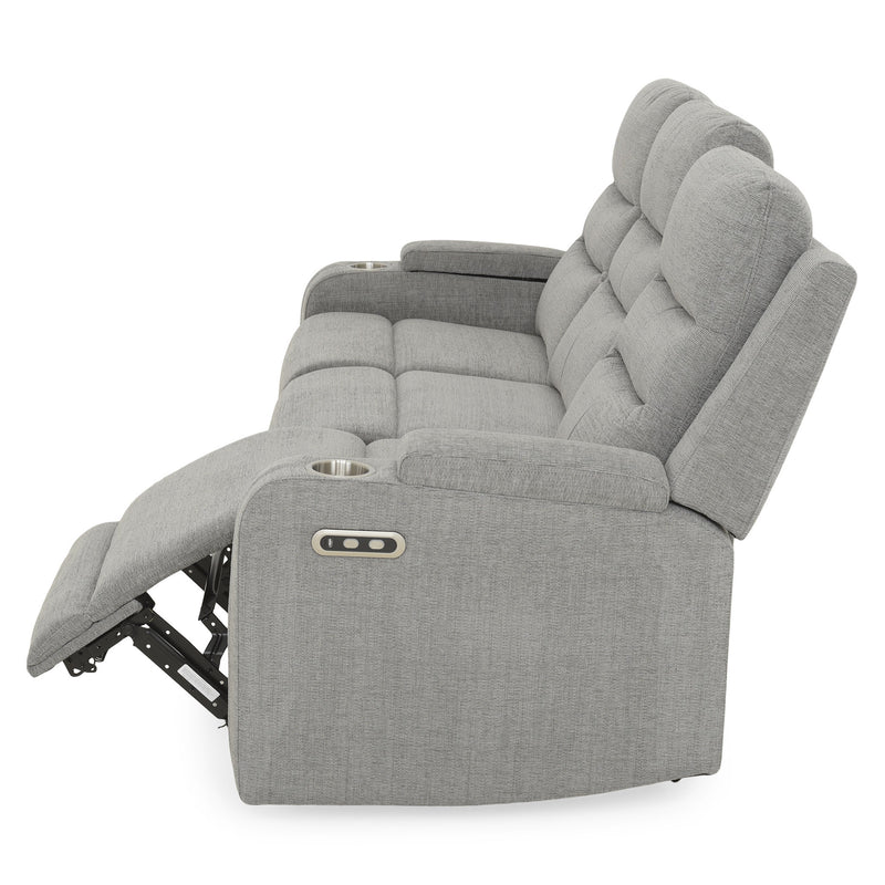 PARKER Canapea 3 locuri cu 2 reclinere electrice, stofă