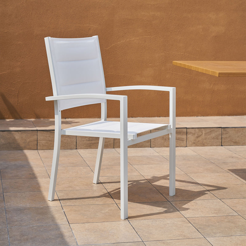 DRESDEN Set mobilier terasă/grădină, 4 scaune și masă extensibilă