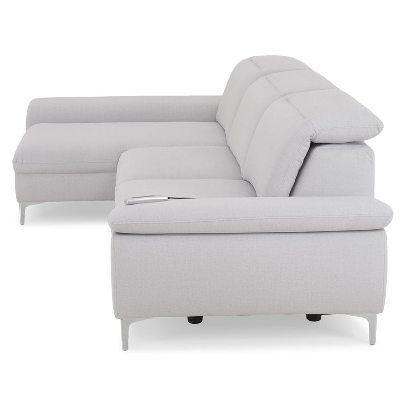 SOUND Colțar șezlong stânga/dreapta, 1 recliner electric și mecanism tetiere, stofă