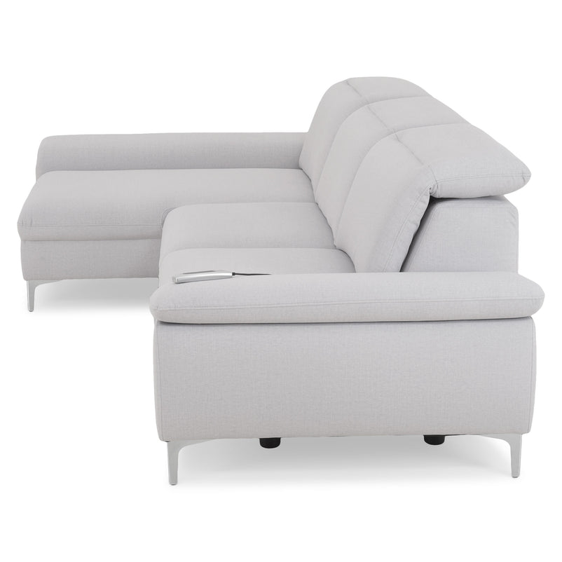 SOUND Colțar șezlong stânga/dreapta, 1 recliner electric și mecanism tetiere, stofă