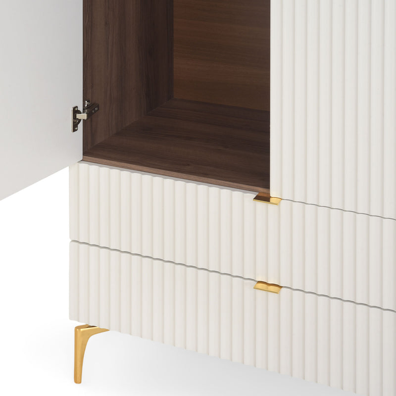 WAVE Dulap copii, 2 uși, 2 sertare