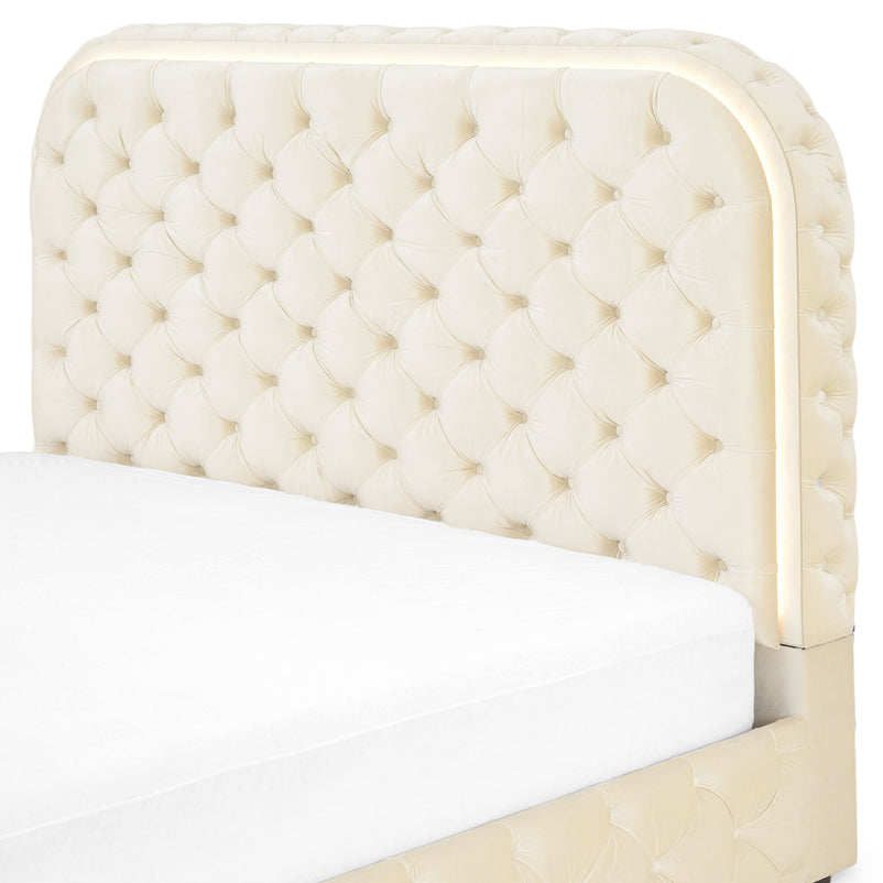 CLERMONT Pat tapițat, șemineu, spațiu TV, LED, somieră incluse