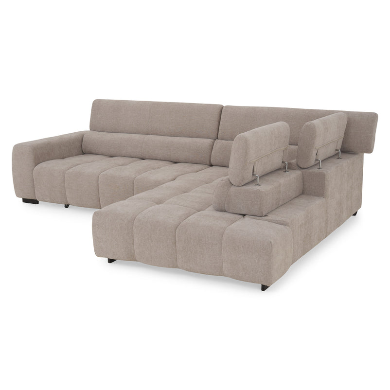 FILLIPAColțar extensibil, șezlong stânga/dreapta, stofă