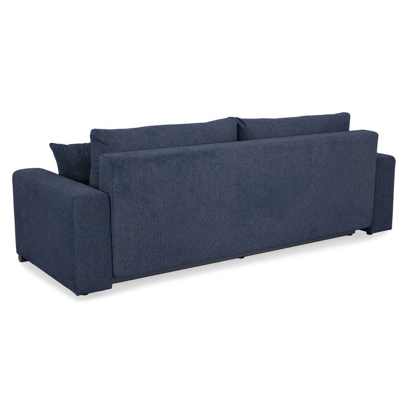 ANTONY Canapea extensibilă, 3 locuri, ladă depozitare, stofă