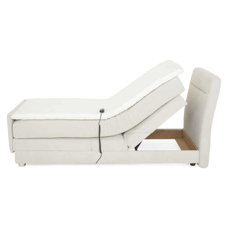 RAYONG Pat tapițat electric, saltea inclusă,100x200cm