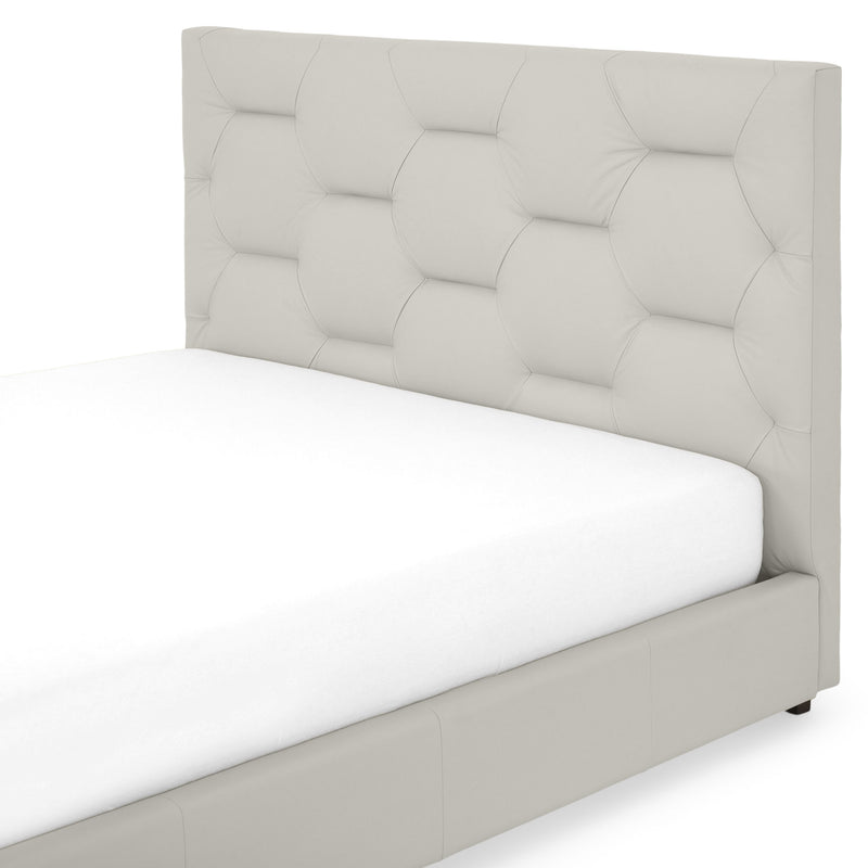 KAITLIN Pat tapițat, 160x200cm, somieră și ladă depozitare incluse