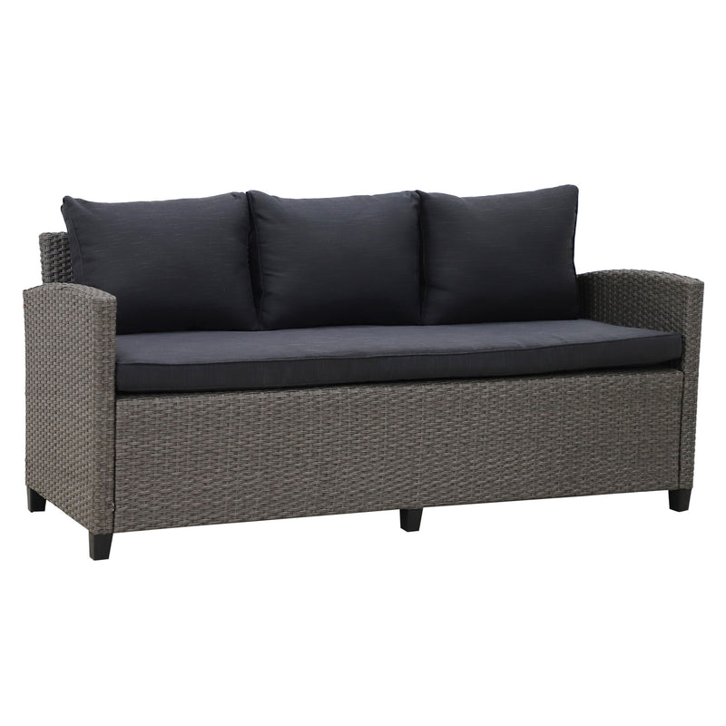BAXTER Set mobilier terasă/grădină, 2 fotolii, canapea și masă