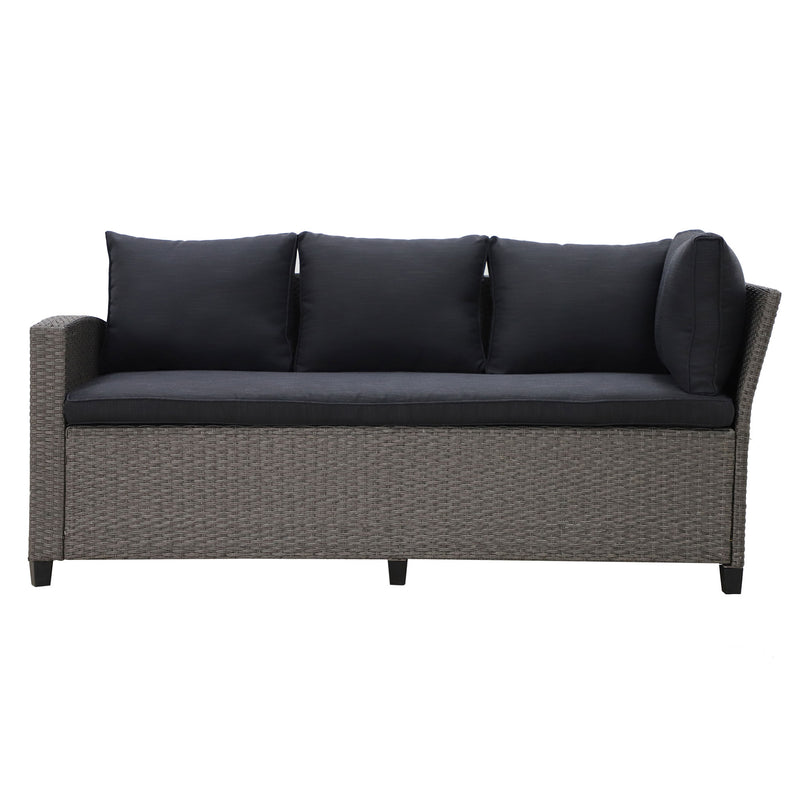 BAXTER Set mobilier terasă/gădină, colțar, masă, 2 taburete