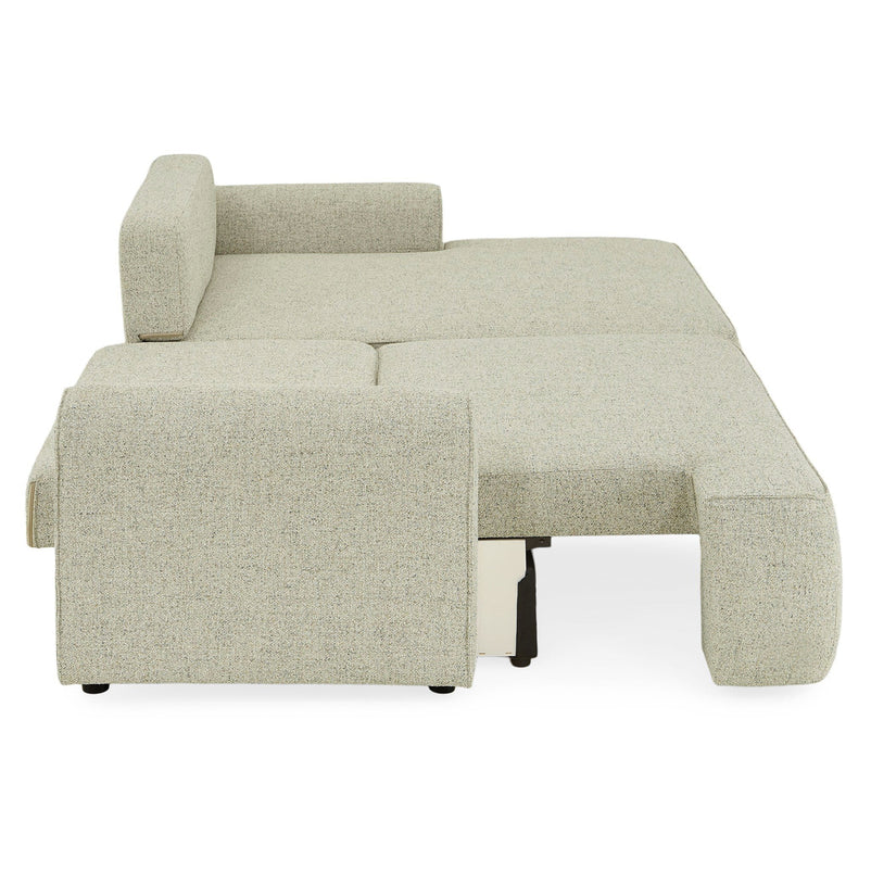 LESLY Colțar 3 locuri extensibil, șezlong stânga/dreapta, ladă depozitare, stofă