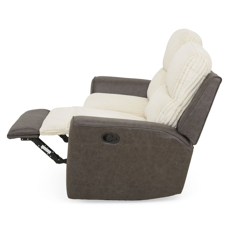 ARKANSAS Canapea 2 locuri, 2 reclinere manuale, stofă