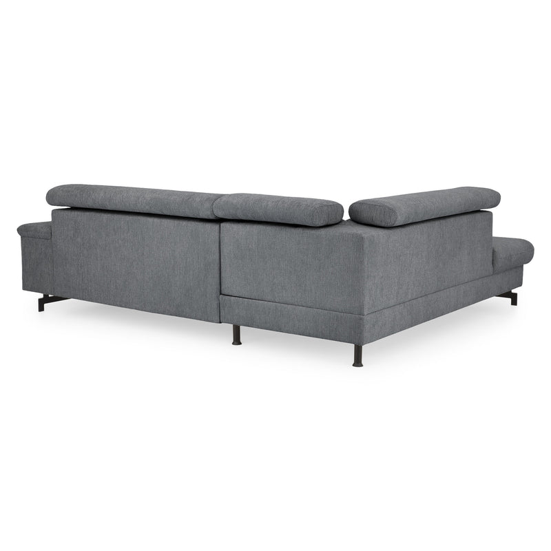 BIRKLEY Colțar extensibil, șezlong stânga/dreapta, mecanism tetiere, spațiu depozitare, stofă