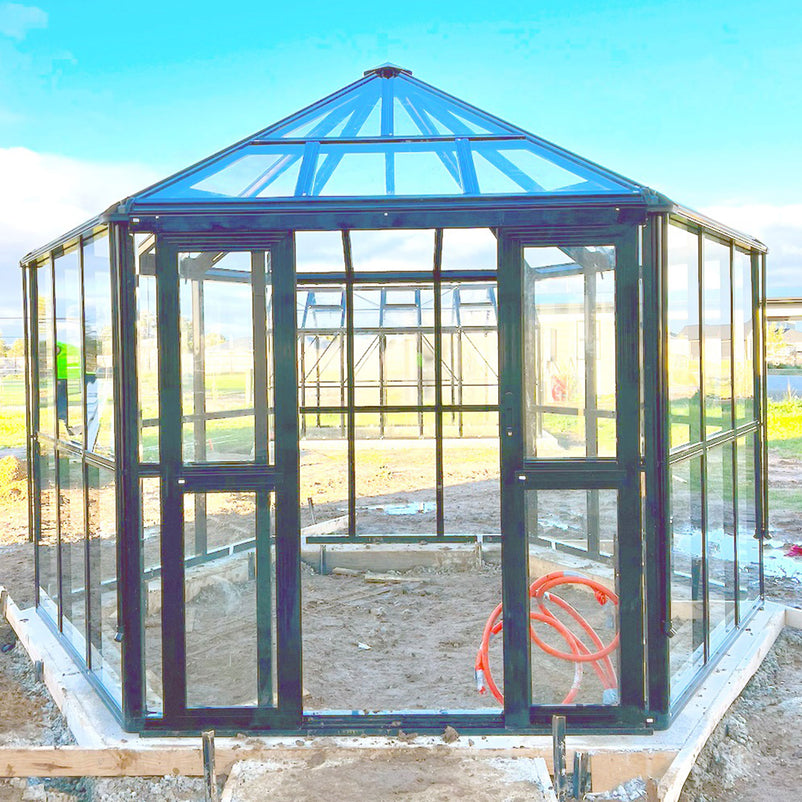 HEXAGON GLASS Pavilion/Oranjerie, 343x390cm