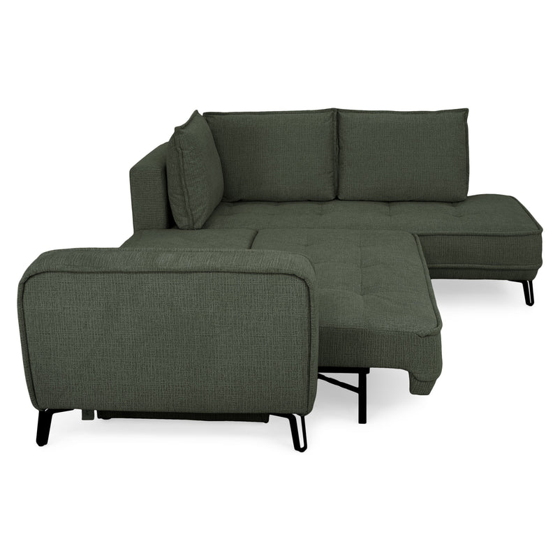 CHOLET Colțar extensibil, șezlong stânga/dreapta, ladă depozitare, stofă