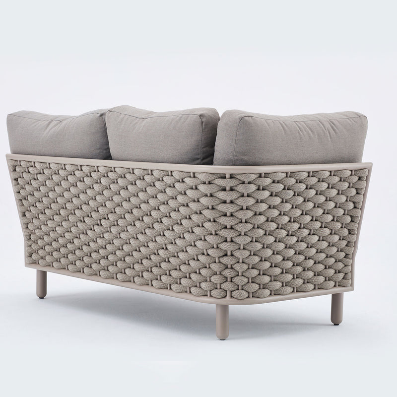 CALOOCAN Set mobilier terasă/grădină, colțar, fotoliu, taburet și măsuță