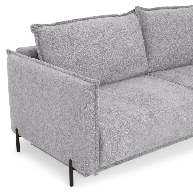 MOODY Canapea extensibilă, 3 locuri, ladă depozitare, stofă