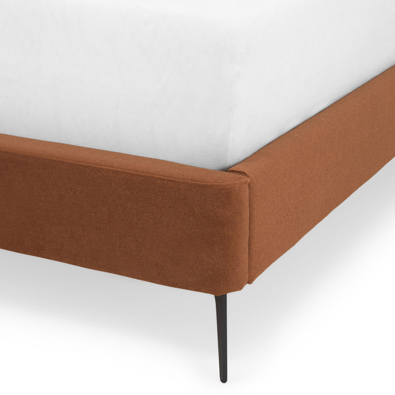 LARWIN Pat tapițat, 140x200cm, somieră inclusă