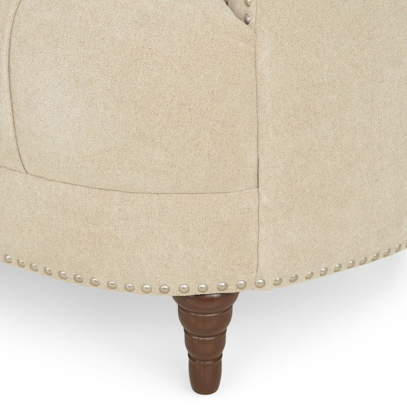 FOWEY Canapea 3 locuri, 4 perne decorative incluse, stofă