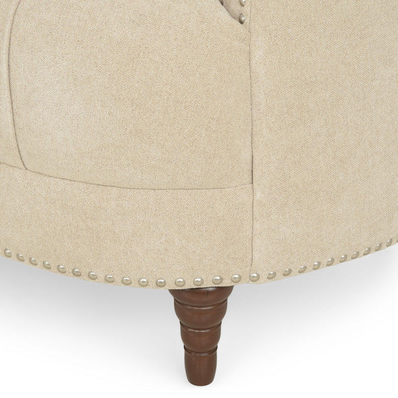 FOWEY Canapea 3 locuri, 4 perne decorative incluse, stofă