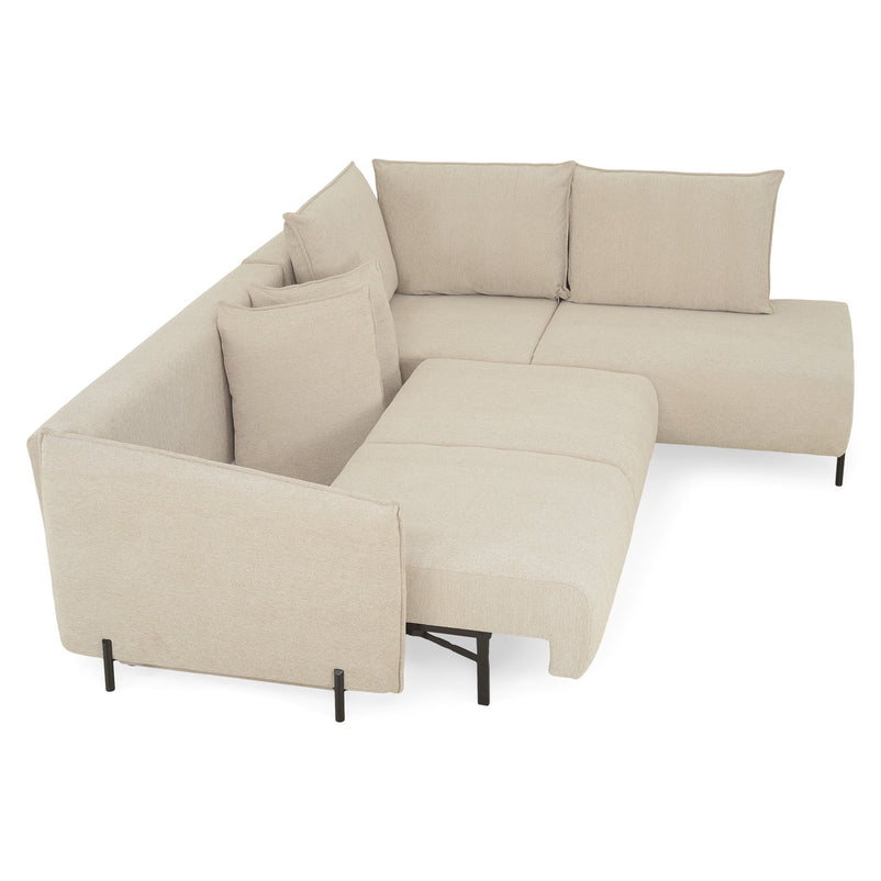 GRIGNY Colțar extensibil, șezlong stânga, ladă depozitare, stofă