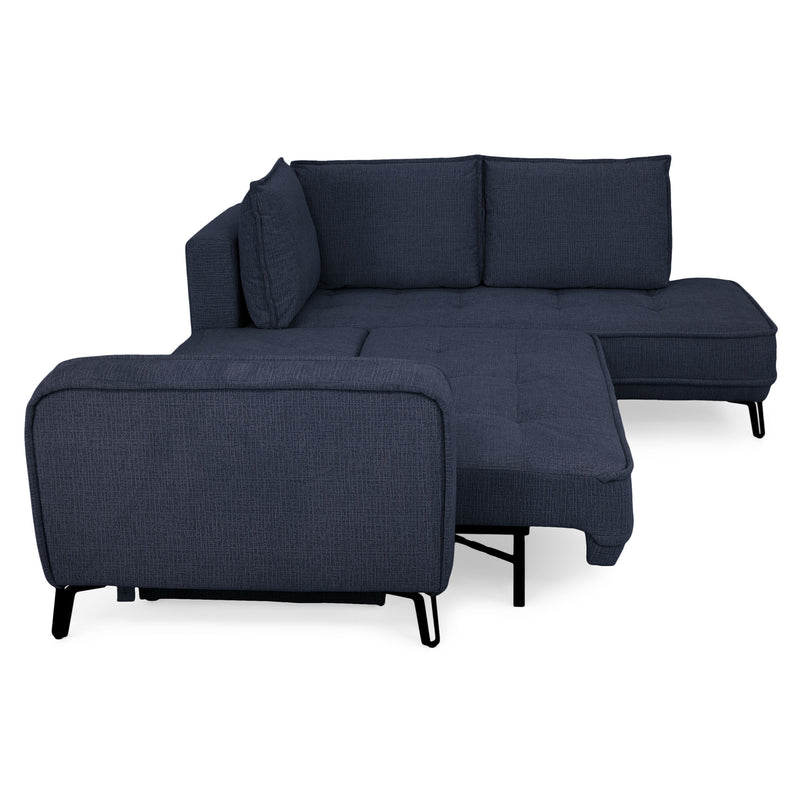 CHOLET Colțar extensibil, șezlong stânga/dreapta, ladă depozitare, stofă