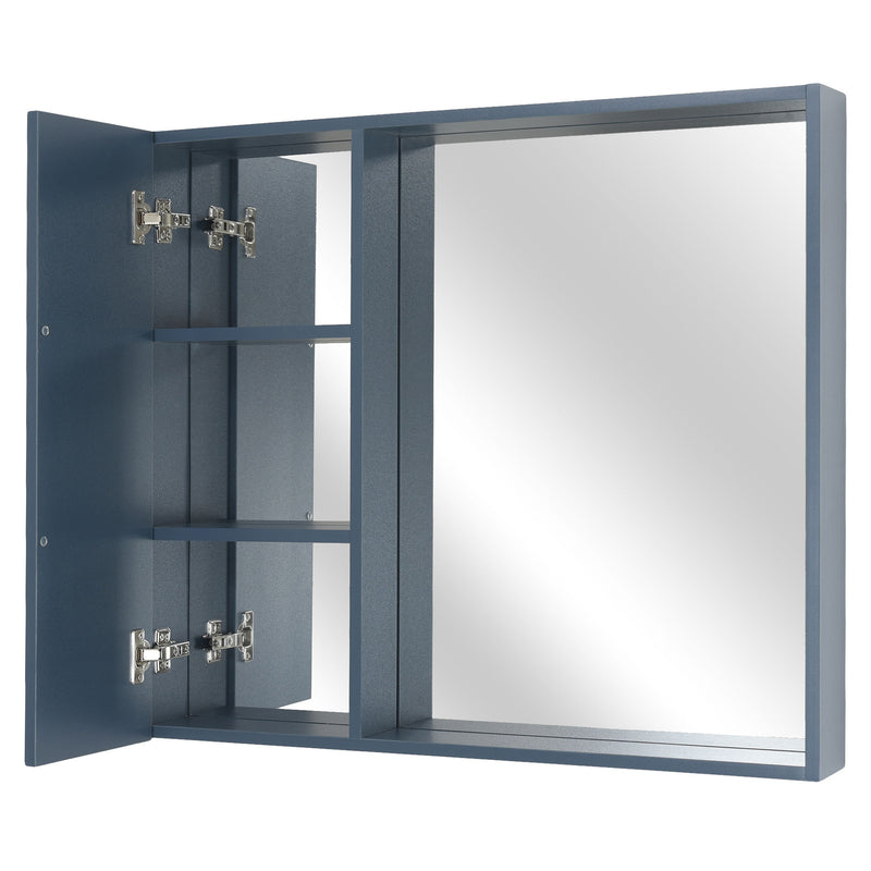 MARINE Set mobilier baie, mască lavoar 2 sertare, lavoar ceramică și dulap baie suspendat cu oglindă