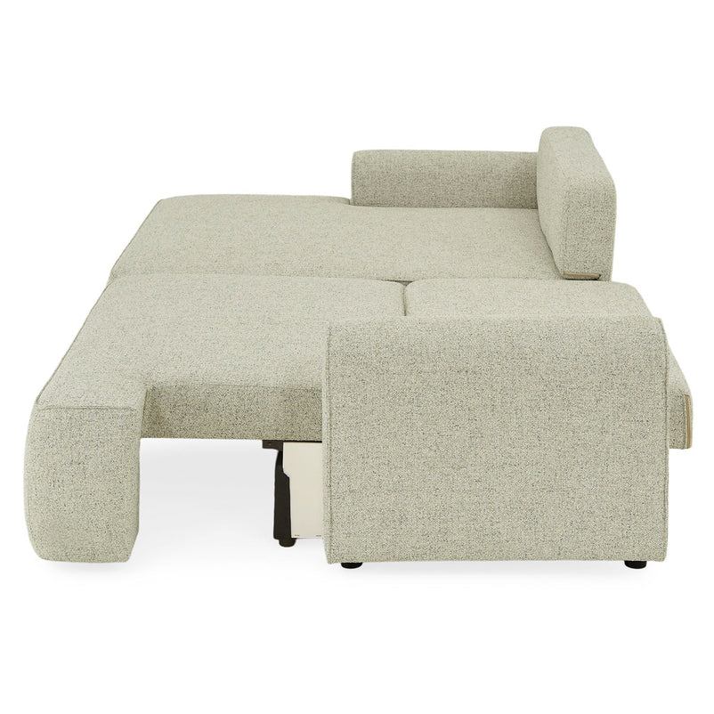 LESLY Colțar 3 locuri extensibil, șezlong stânga/dreapta, ladă depozitare, stofă