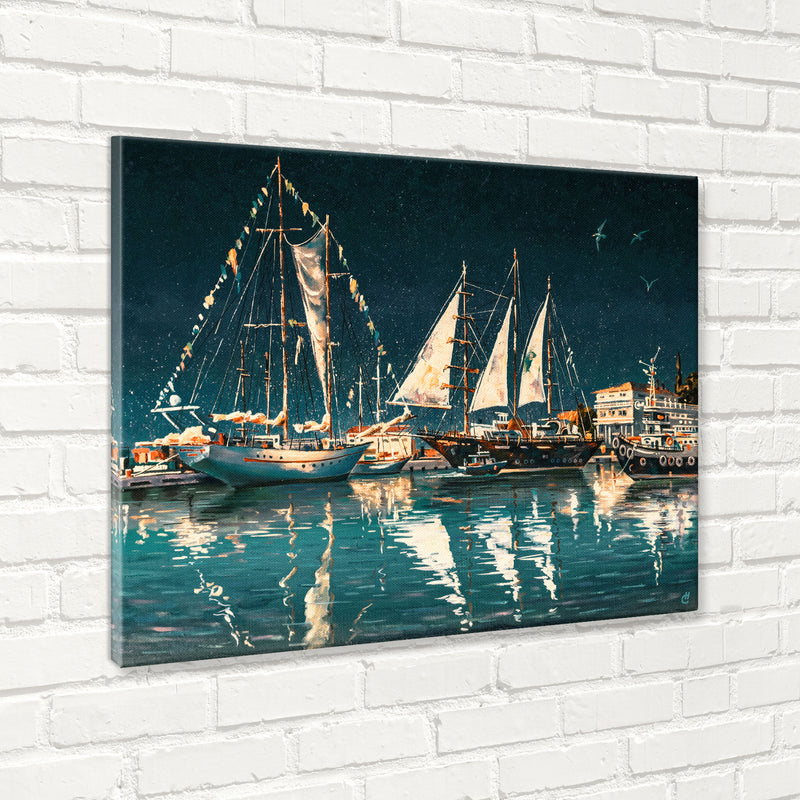 NIGHT SHIPS Tablou canvas