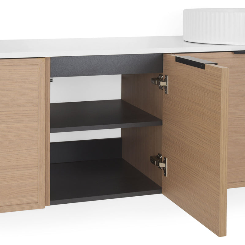 ARTEMIDE/HORIK Set mobilier baie, mască lavoar, top, 2 lavoare