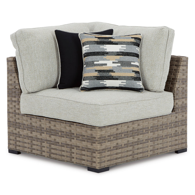 CALWORTH Set mobilier terasă/grădină, canapea, 2 elemente colț și taburet