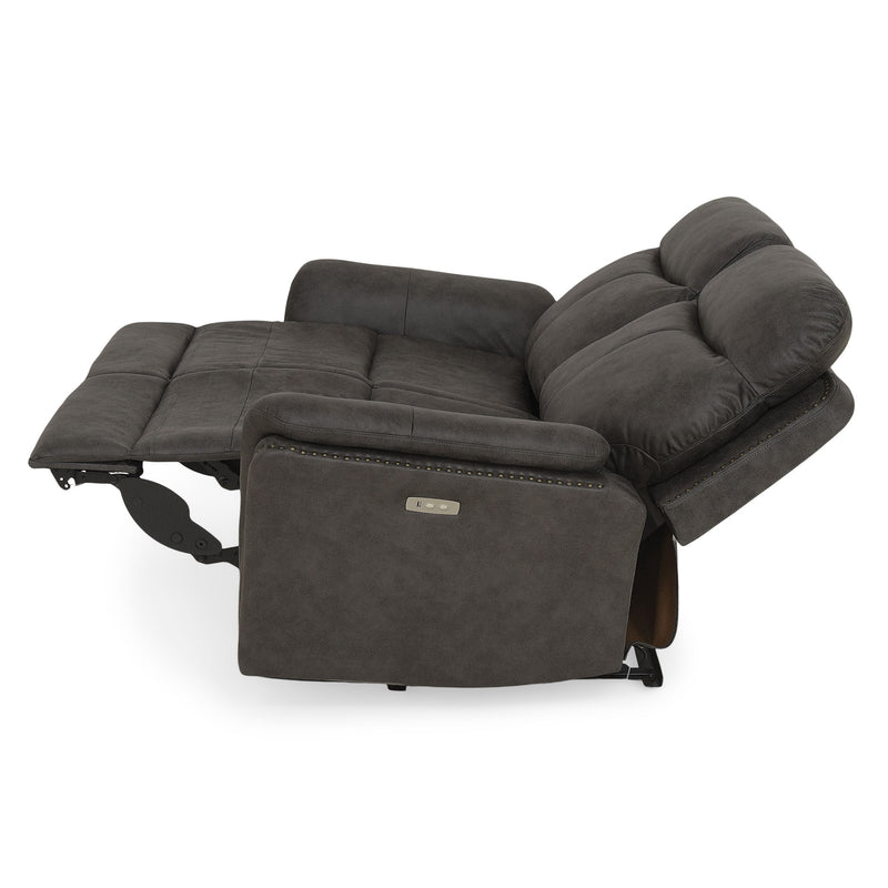 CROWSON Canapea 2 locuri, reclinere electrice, stofă